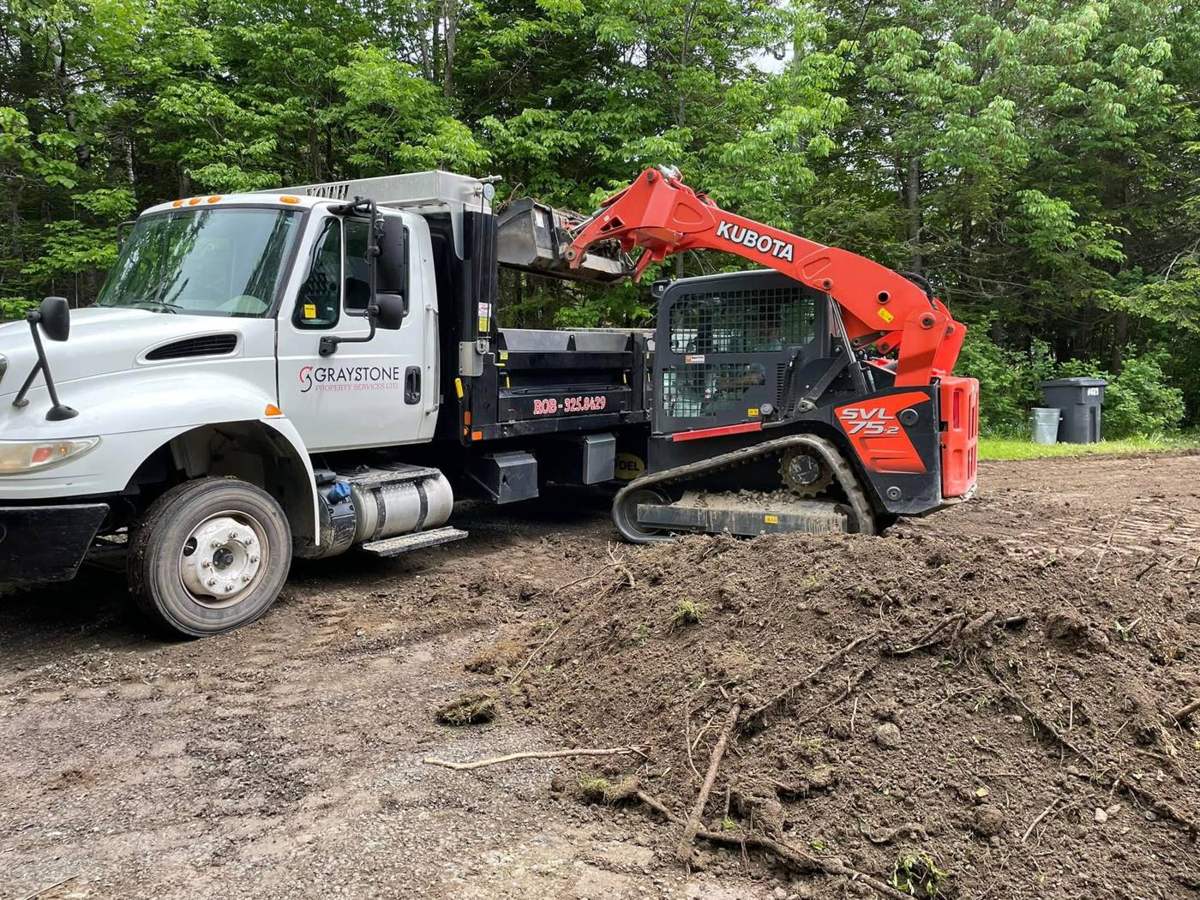 Clearing and hauling on a residential lot