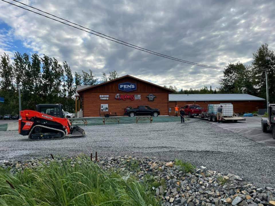 Commercial parking lot prep and gravel
